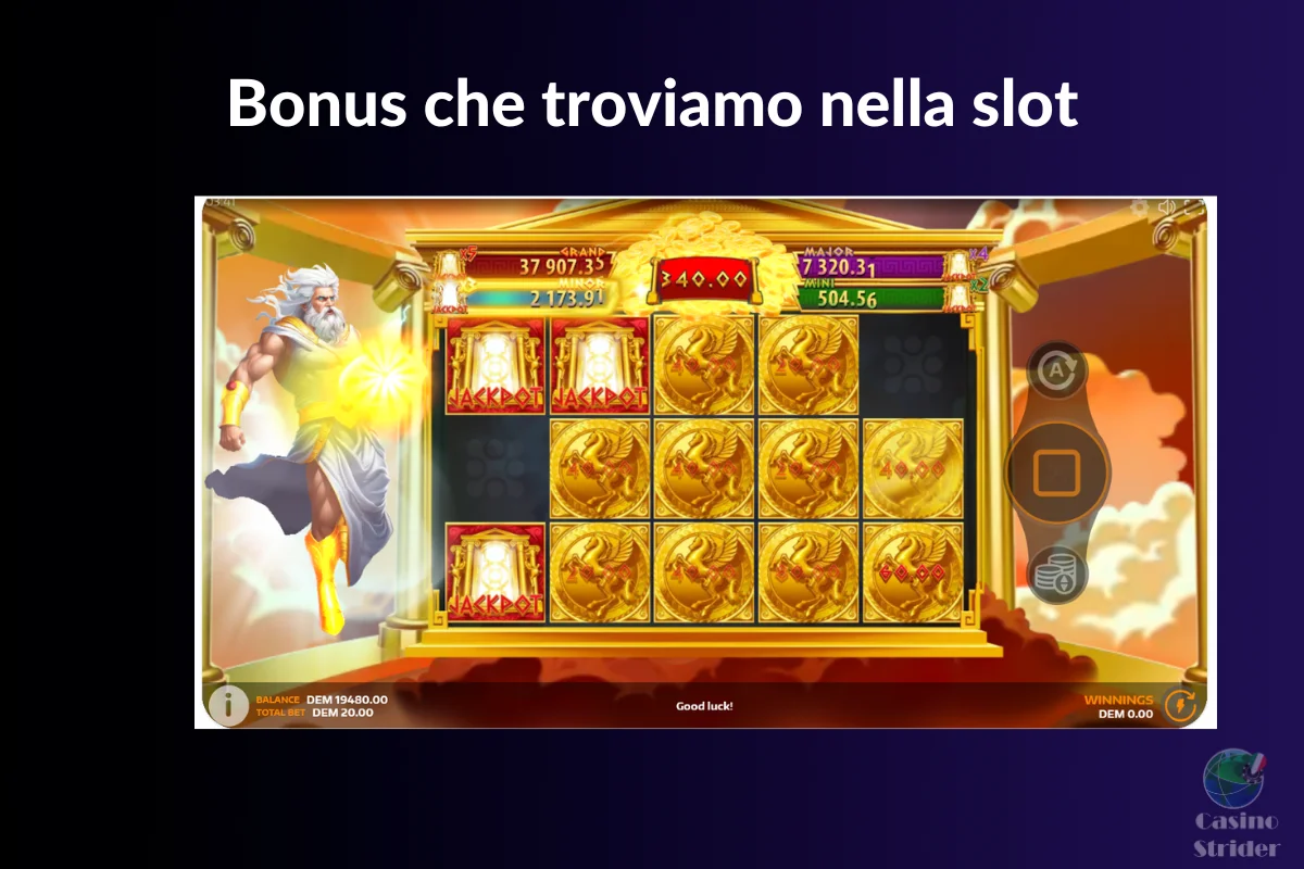 bonus che troviamo nella slot