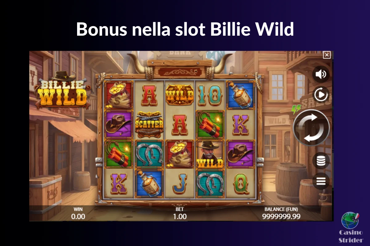 Bonus inclusi nella slot Billie Wild