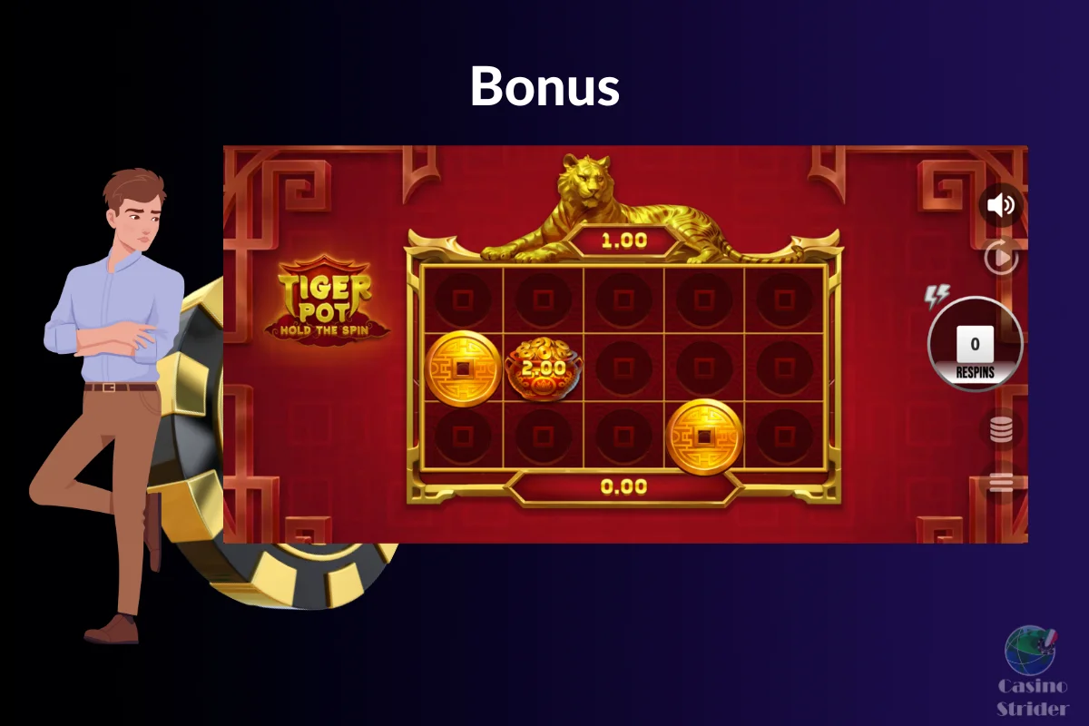 Bonus presenti nella slot Tiger Pot
