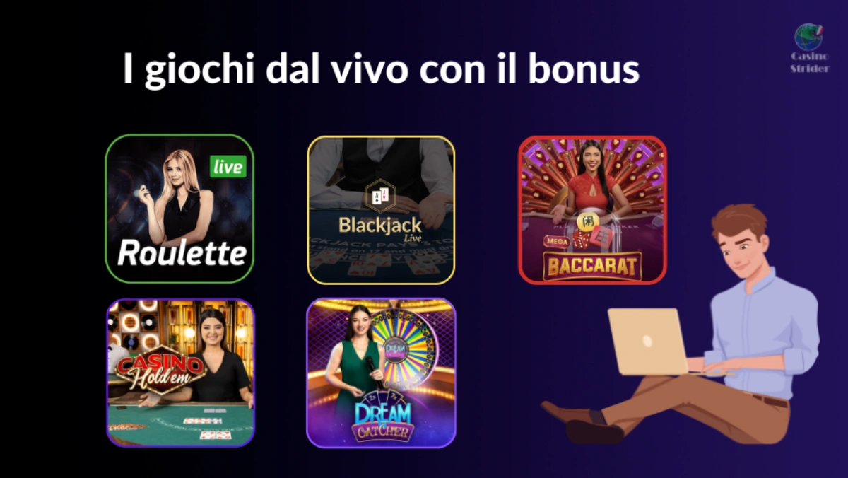 I giochi dal vivo con il bonus