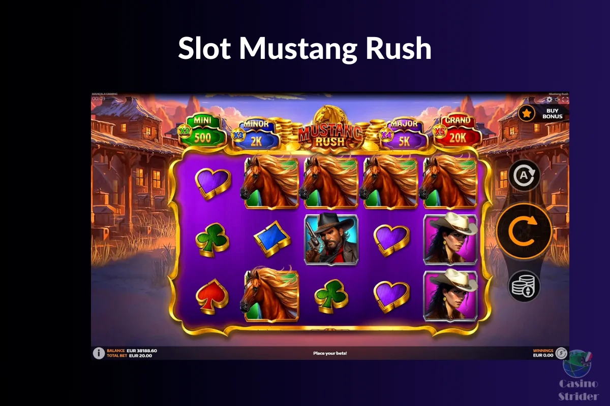 Info tecniche sulla slot Mustang Rush