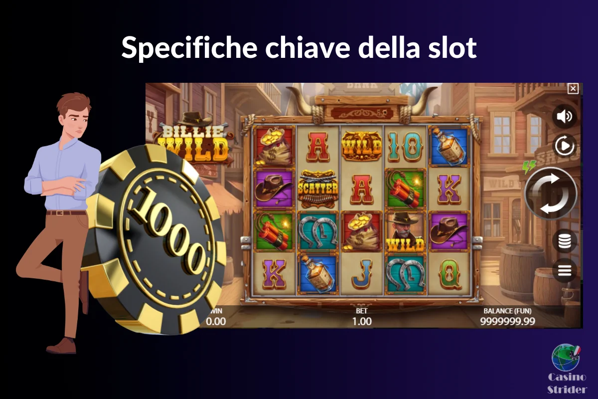 Specifiche chiave della slot Billie Wild