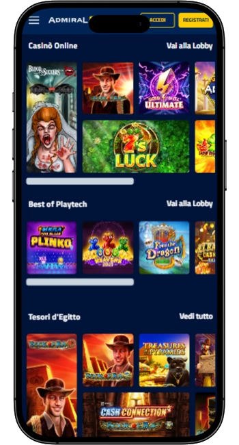 Admiral Casinò Gioca senza creare un account