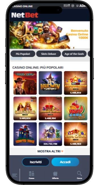 NetBet senza registrazione
