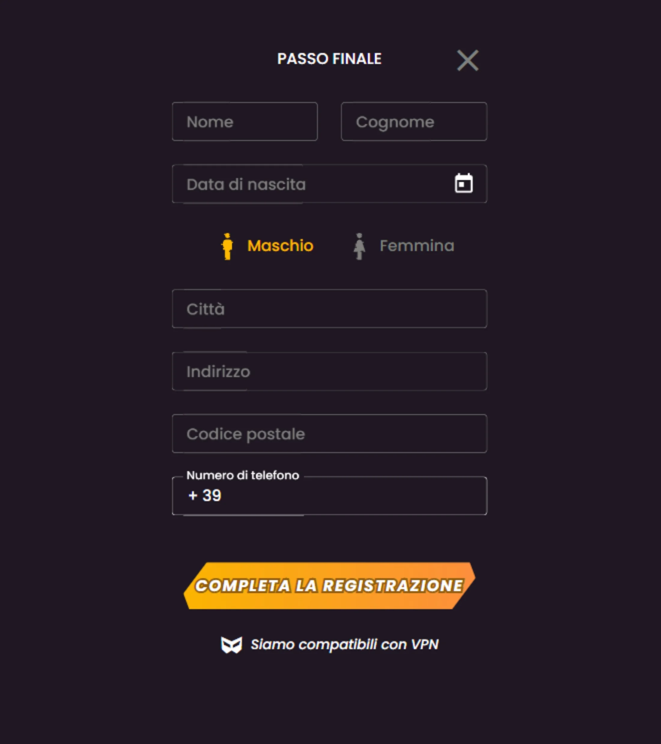 4 compila dati personali