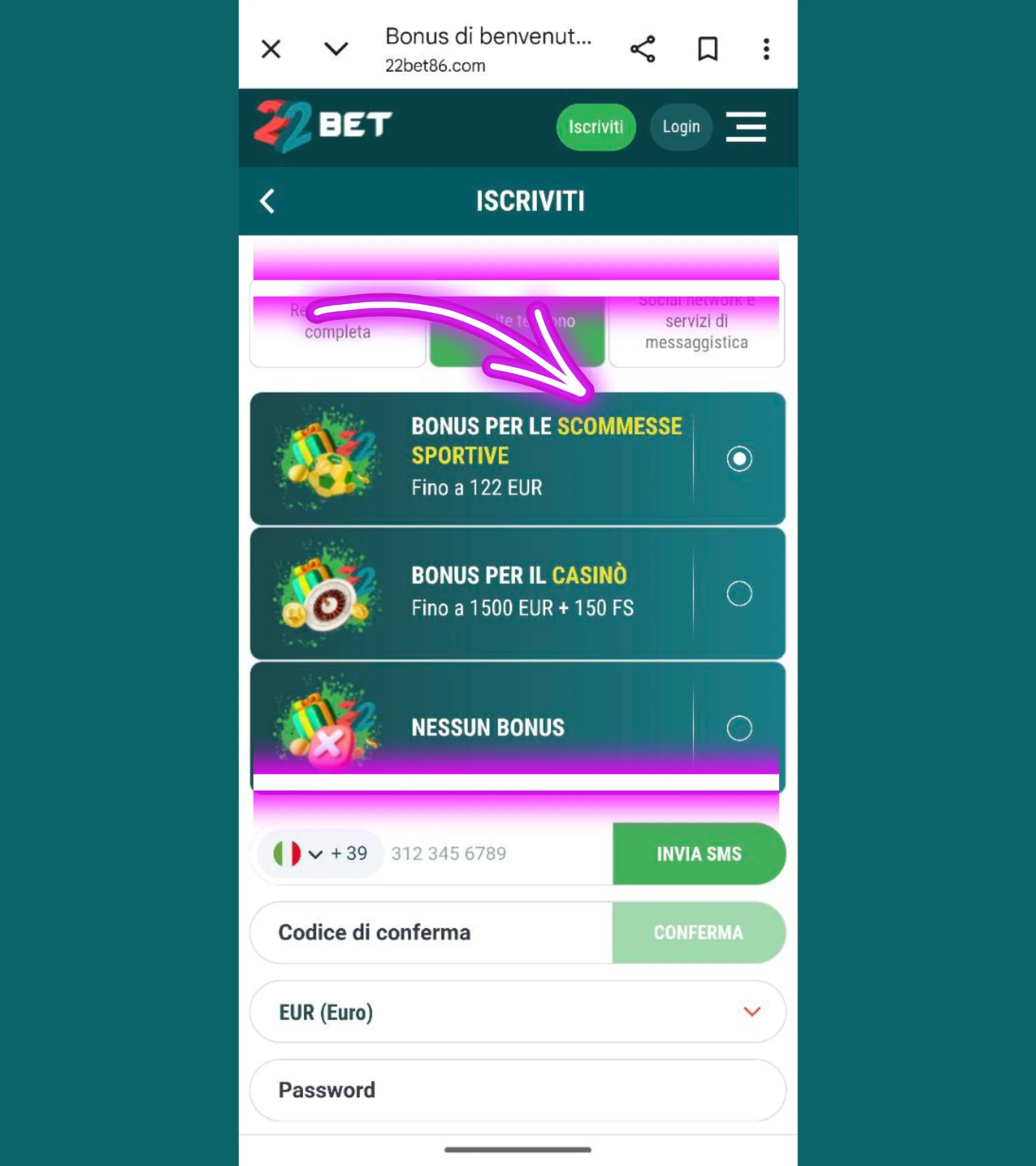 tipo di bonus