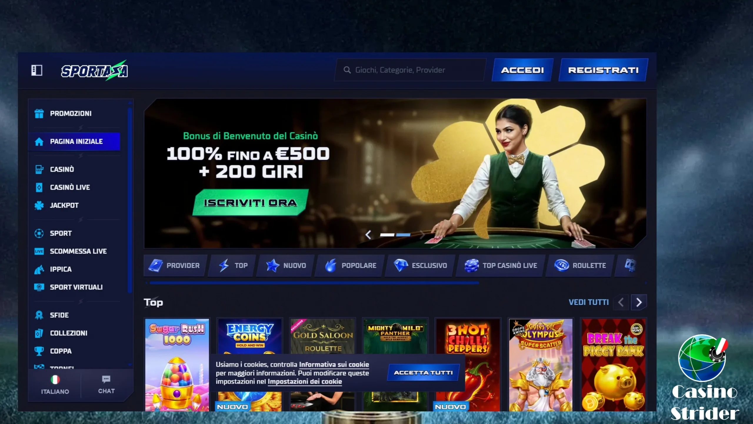 Dettagli generali su Sportaza Casino