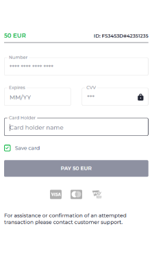 Inserimento Dati Carta Visa