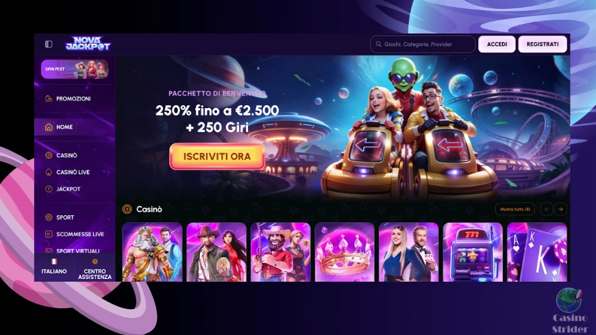 Recensioni sul casinò Nova Jackpot
