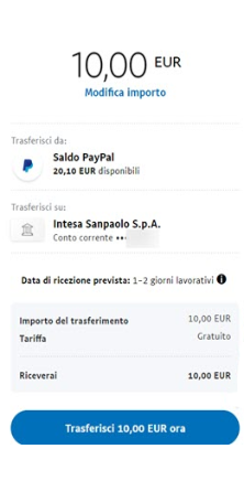 Verificate che l'importo e i dati siano corretti
