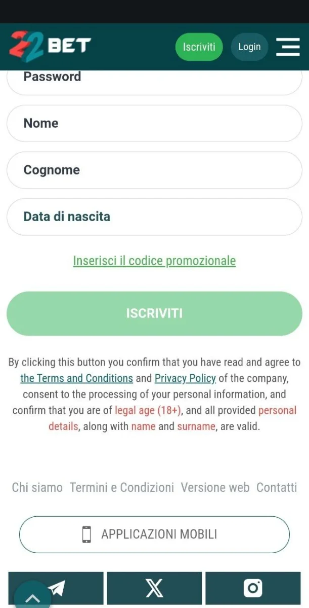 Sesso e la data di nascita