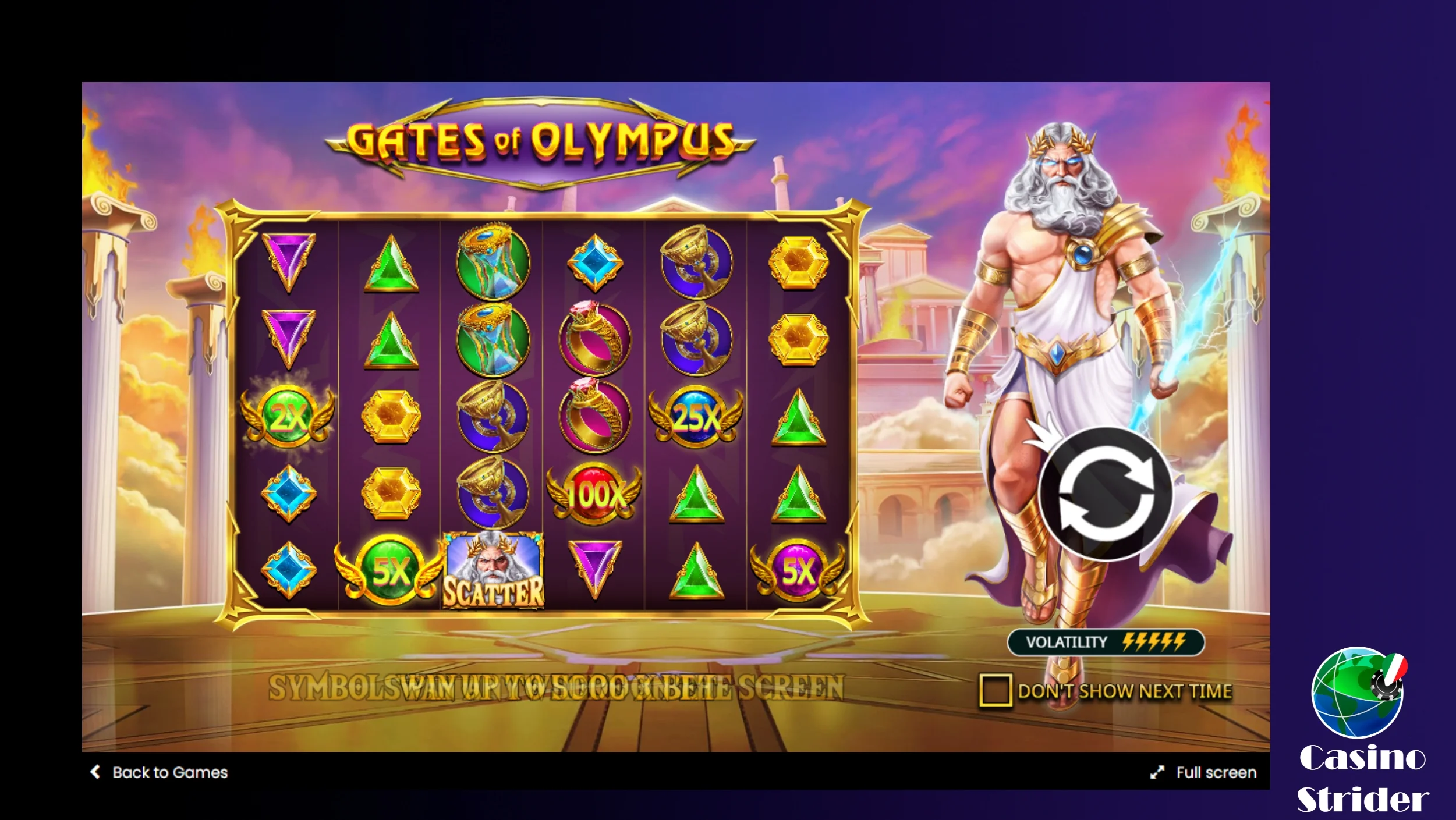 Gates of Olympus RTP del 96,5%