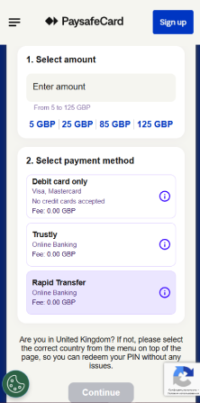 Acquista un voucher PaySafeCard