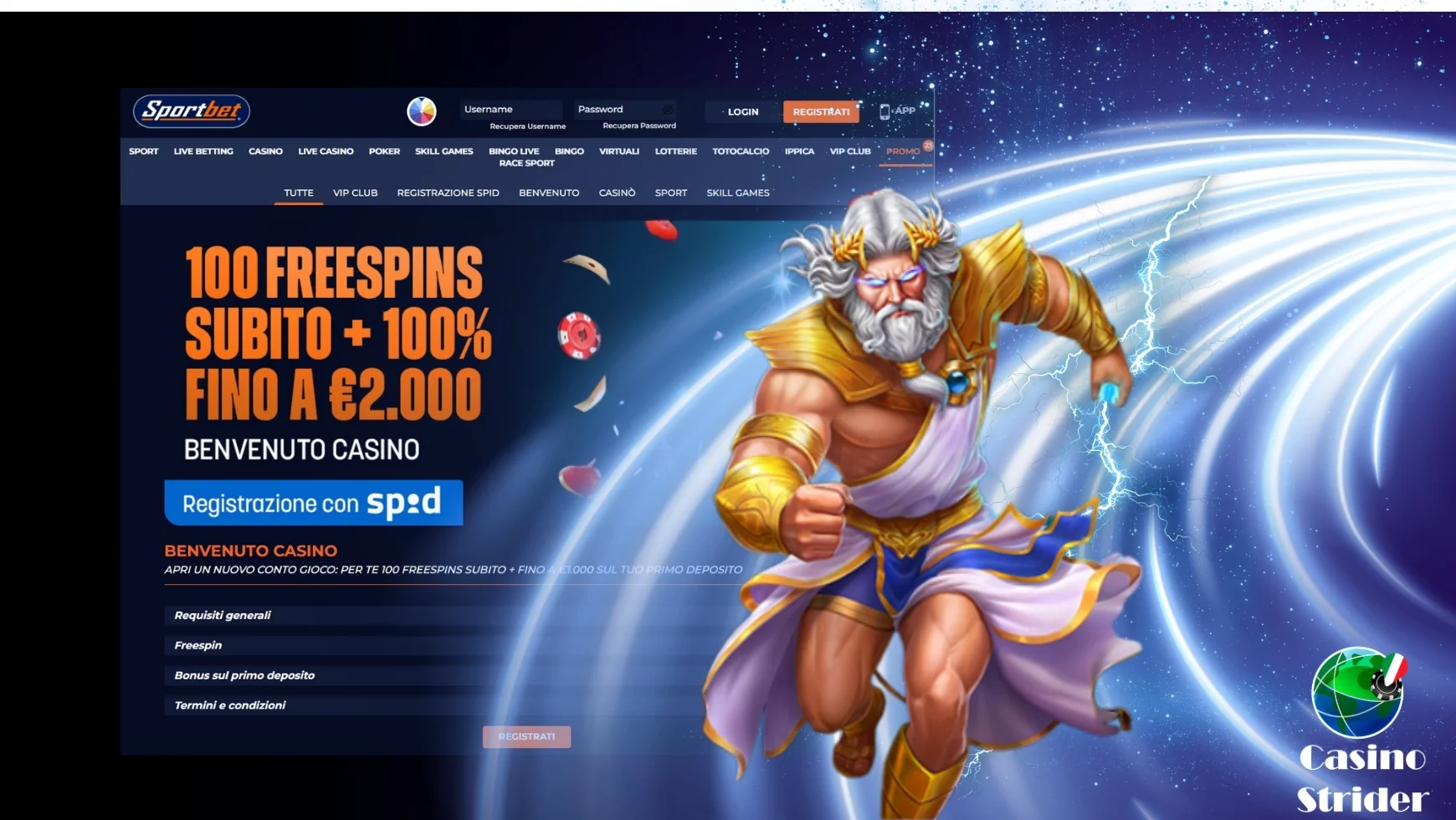 Bonus 20 € su Sportbet