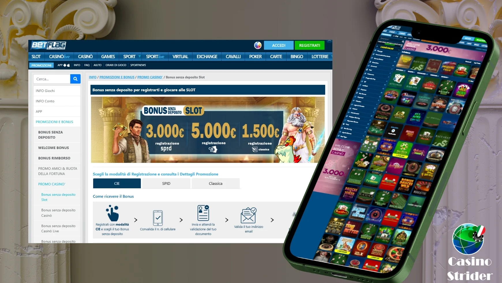 Bonus 20€ senza deposito su BetFlag