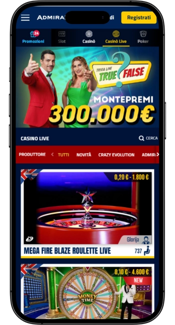 Casinò live AdmiralBet