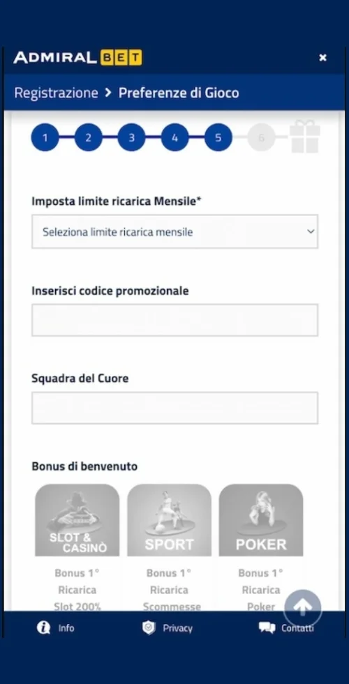 Inserisci i codici promozionali