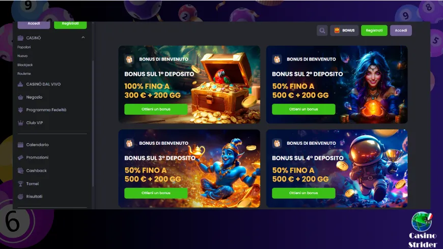 Offerte bonus e promozioni
