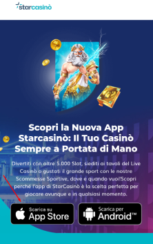 Seleziona il pulsante per iOS