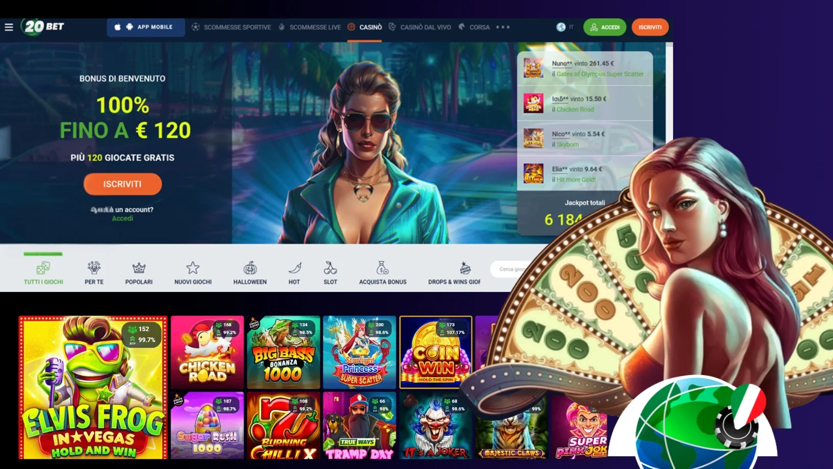 20bet casino 50 centesimi