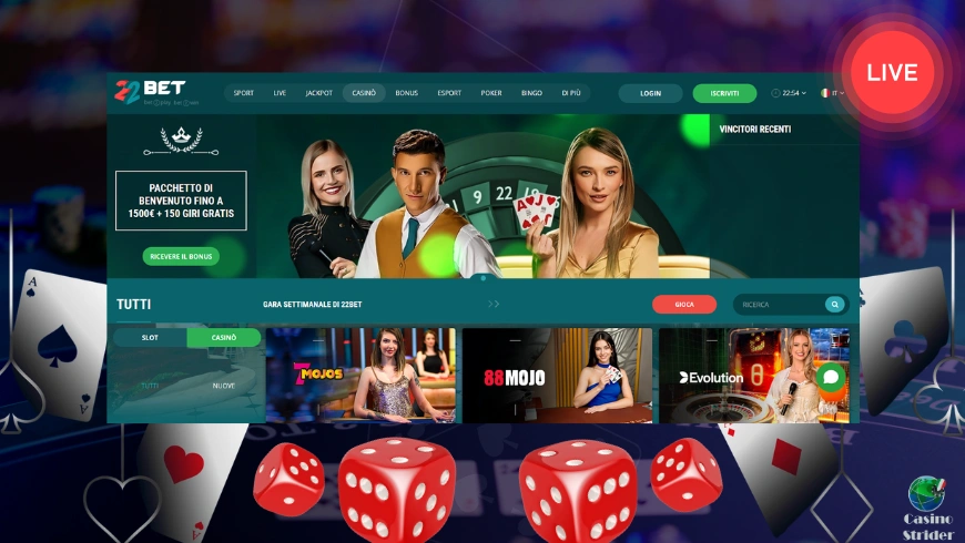 22Bet Casino live