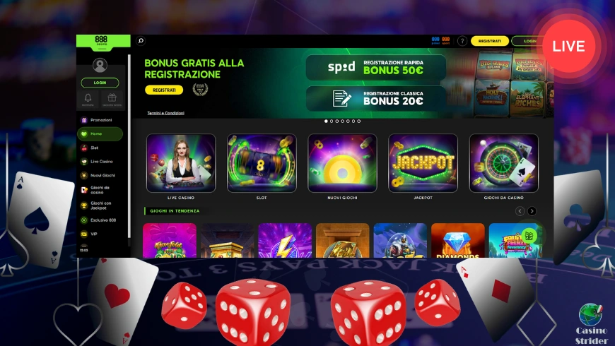 888 Casino live