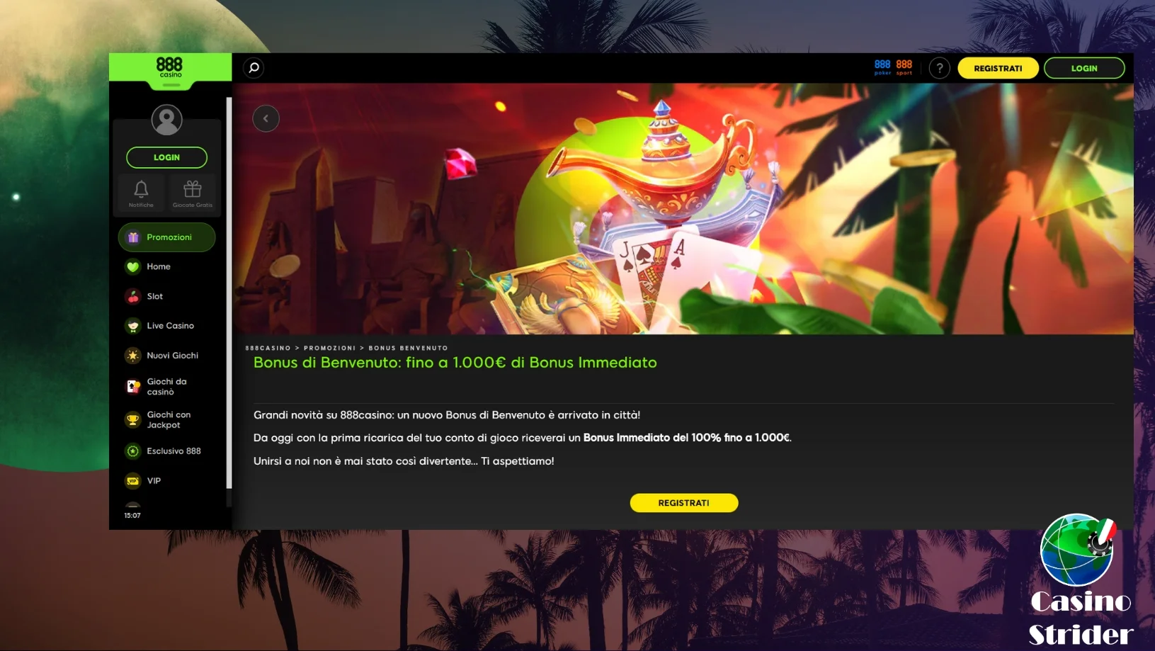 888casino deposito minimo un eur italia