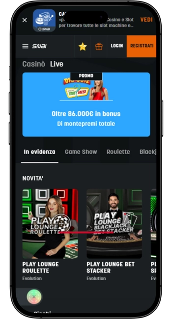 App casinò live