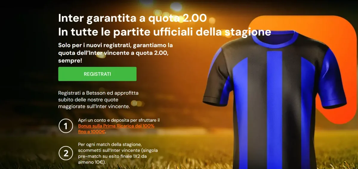 Betsson bonus benvenuto
