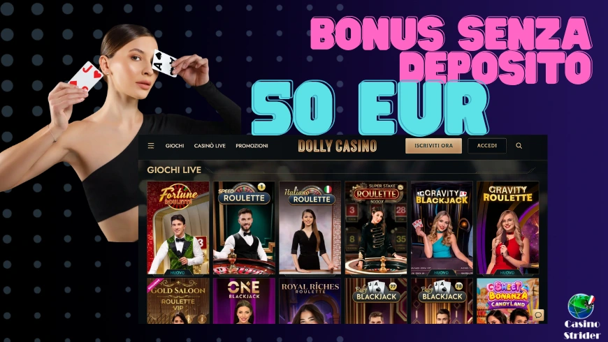 Giochi live bonus senza deposito di 50€