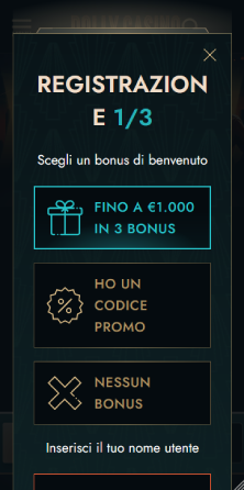 Scegli il bonus