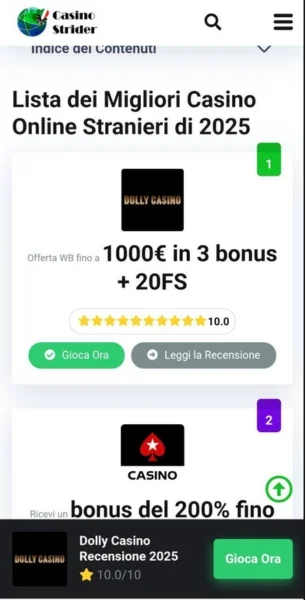 Scegli il sito giusto