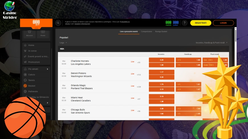 Scommesse sul Basket estero