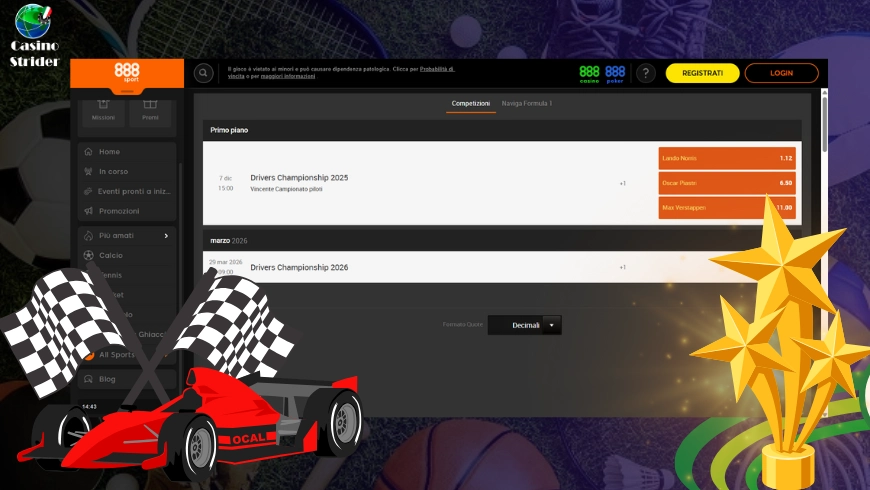 Scommesse sul F1 estero