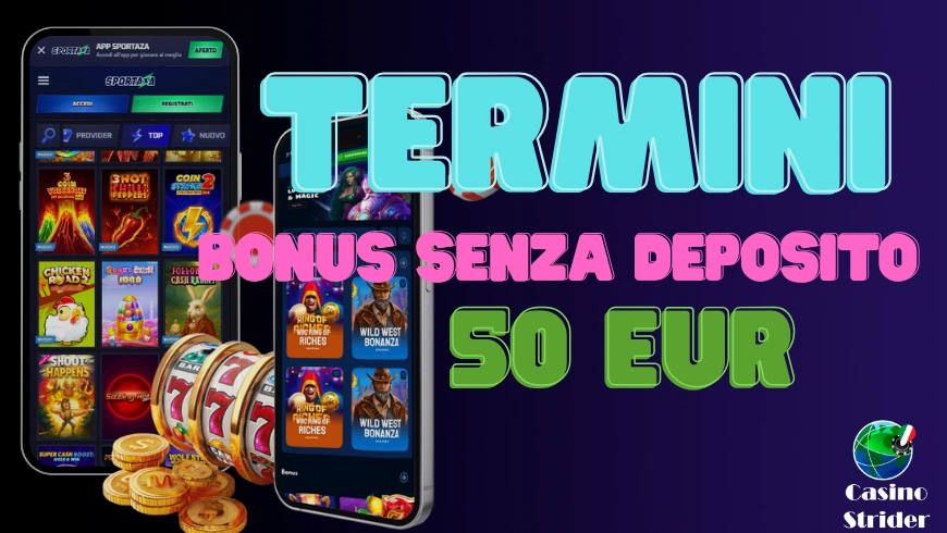 Termini del bonus senza deposito di 50€