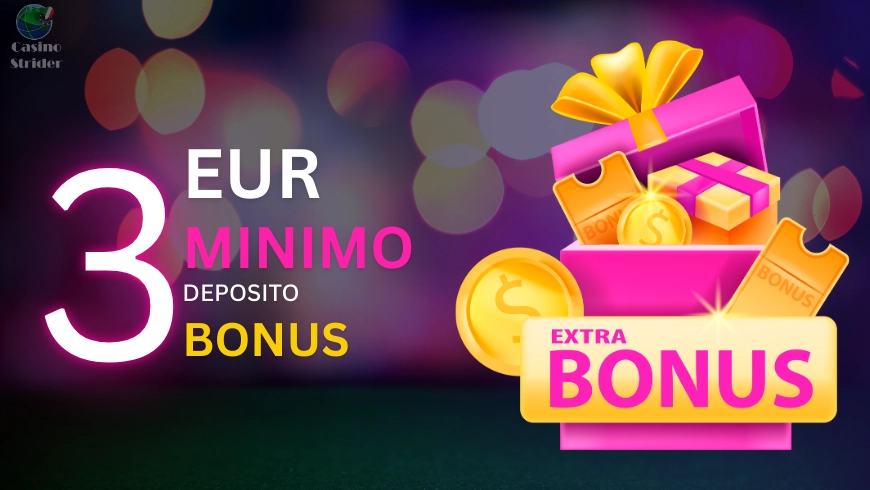 Bonus casinò con deposito minimo 3€