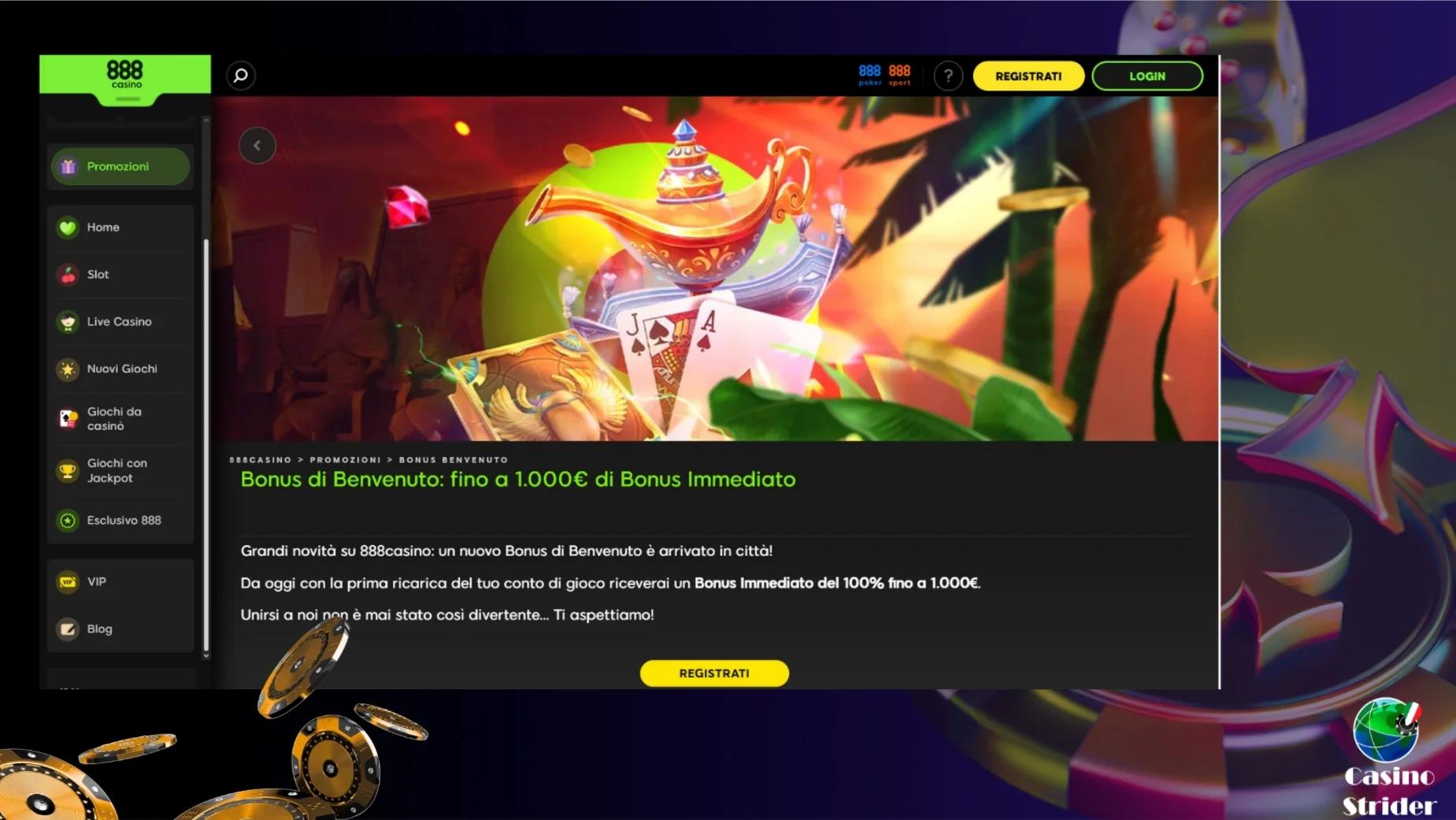 Bonus di benvenuto del casinò