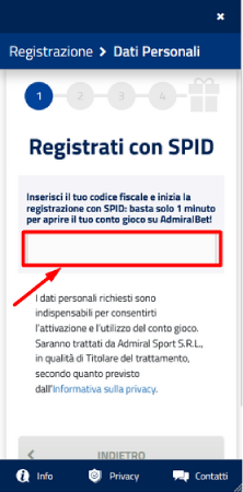 Conferma i tuoi dati