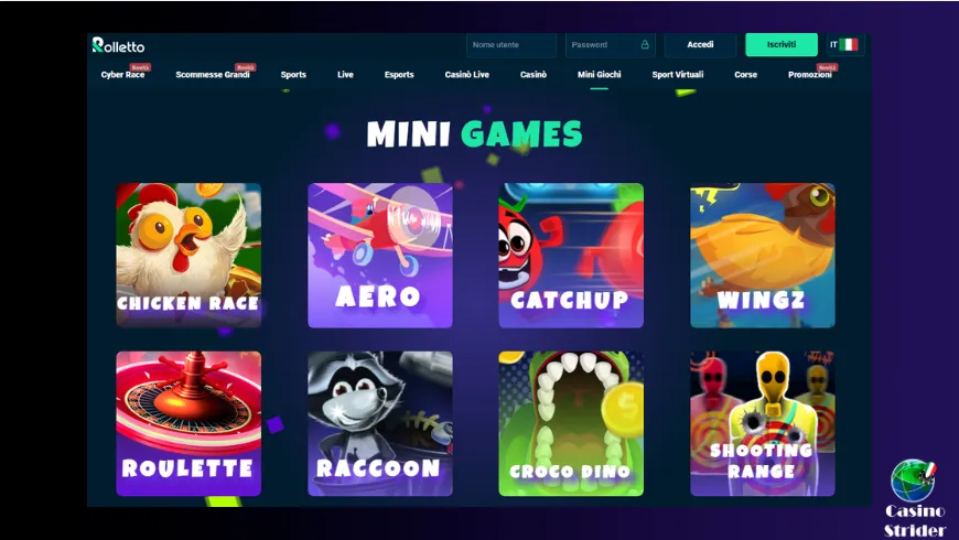 Minigiochi di Rolletto e a chi sono rivolti