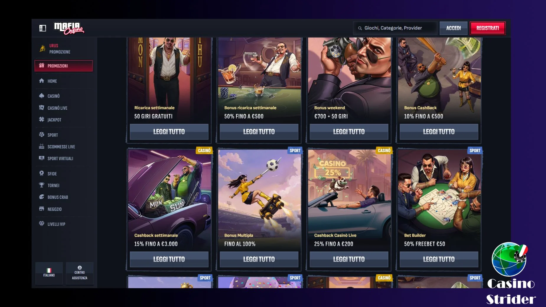 Bonus del casinò online Mafia