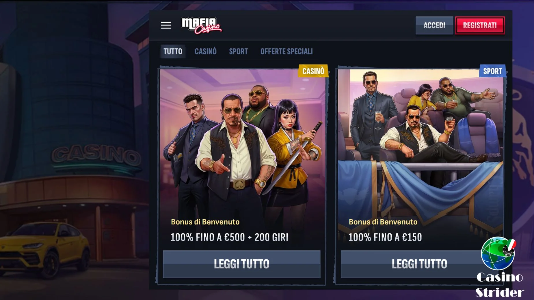 Bonus di benvenuto di casinò