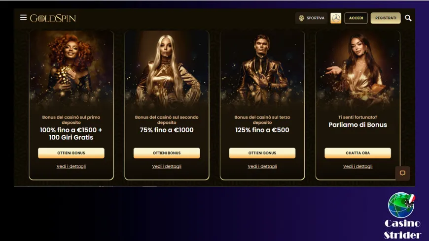 Bonus e promozioni del casinò GoldSpin