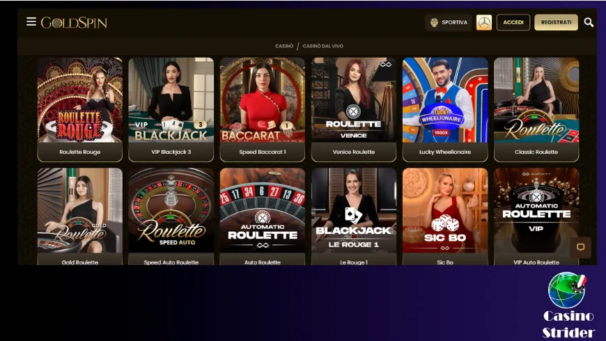 Casinò Live Gold Spin