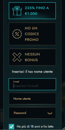 Inserimento dell'account