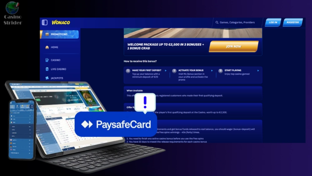 Limiti e termini dei bonus PaySafeCard