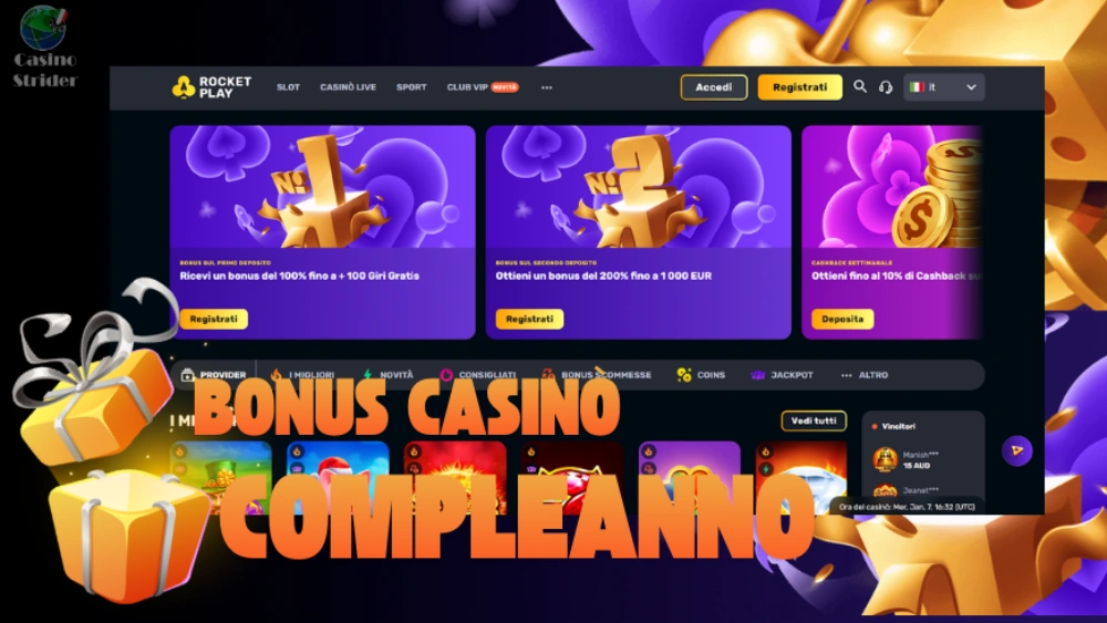 Rocket Play Bonus Compleanno