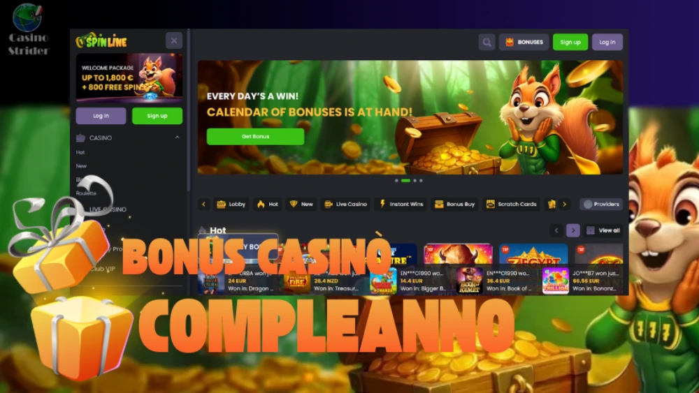 spinline Bonus Compleanno