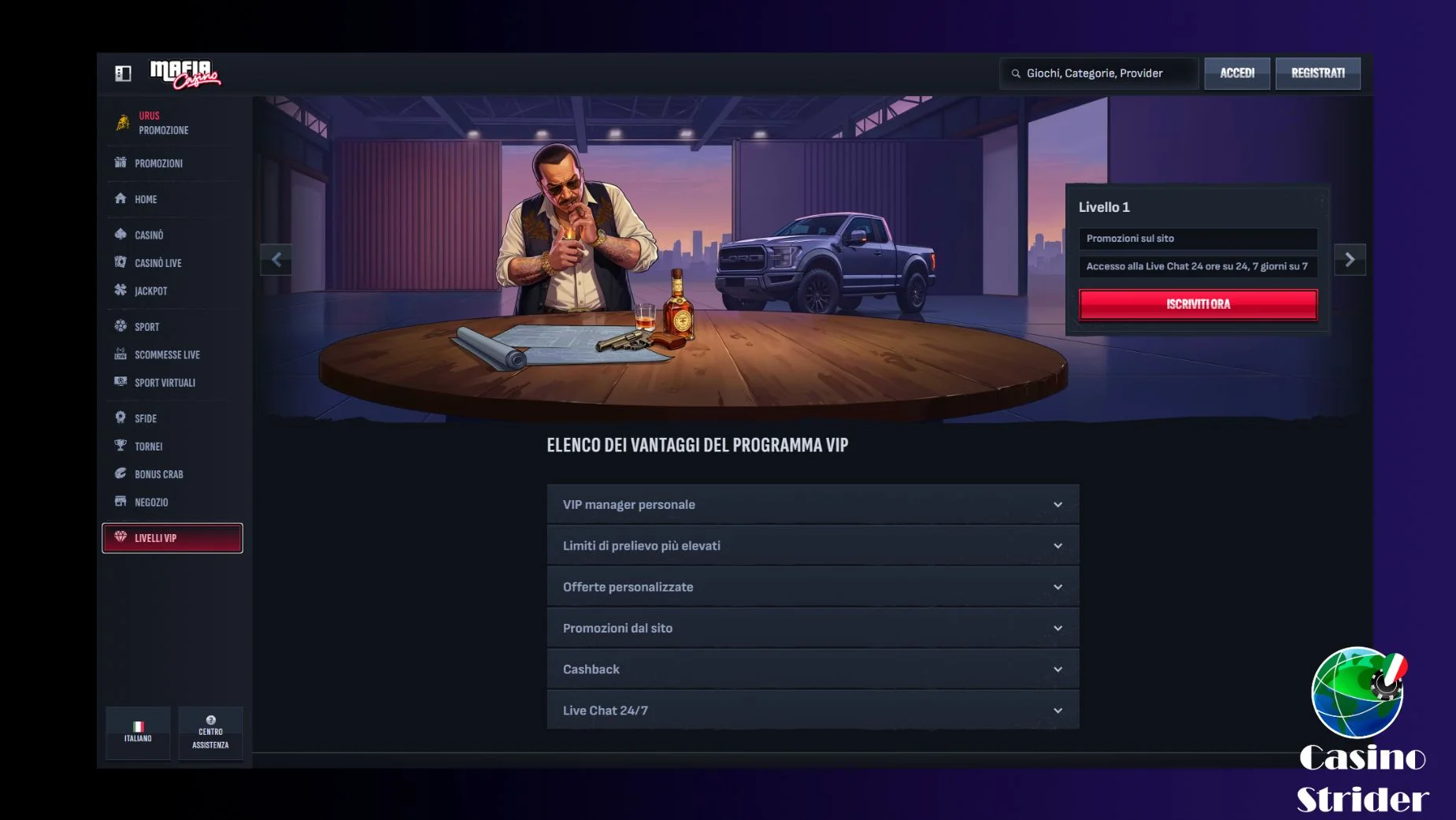 VIP Club casinò Mafia