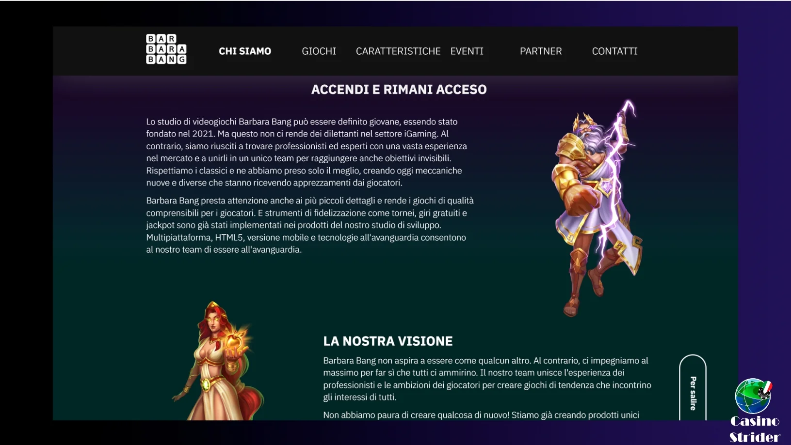 Informazioni sul provider Barbarabang