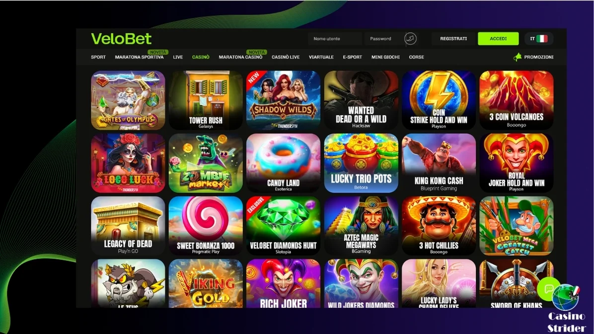 I Giochi Consigliati di Velobet Casinò